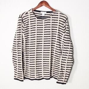 Eagle’s Eye Women's Knit Sweater Nautical Preppy Classic Sailor Stripe Size XL